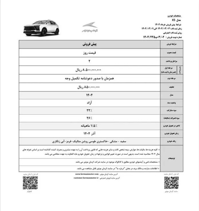 پیش فروش+ کی ام سی